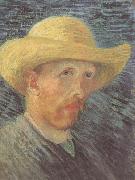 Vincent Van Gogh Self-Portrait wtih Straw Hat (nn04) painting